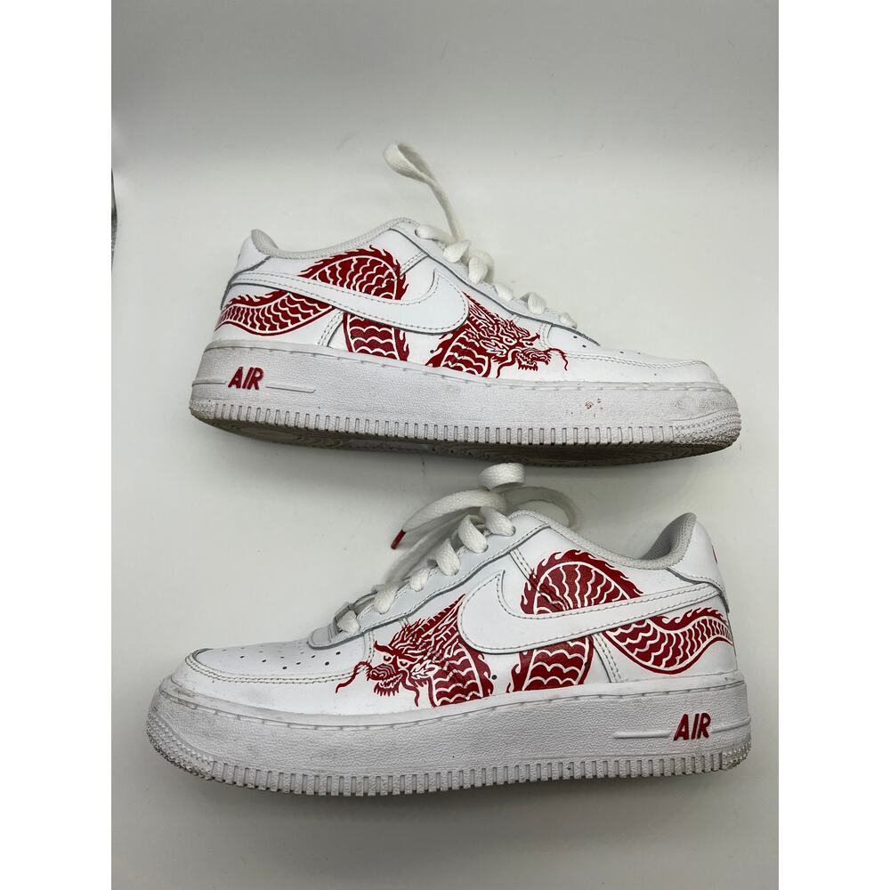 Nike Airforce 1 Custom Dragon Designs size 4.5Y